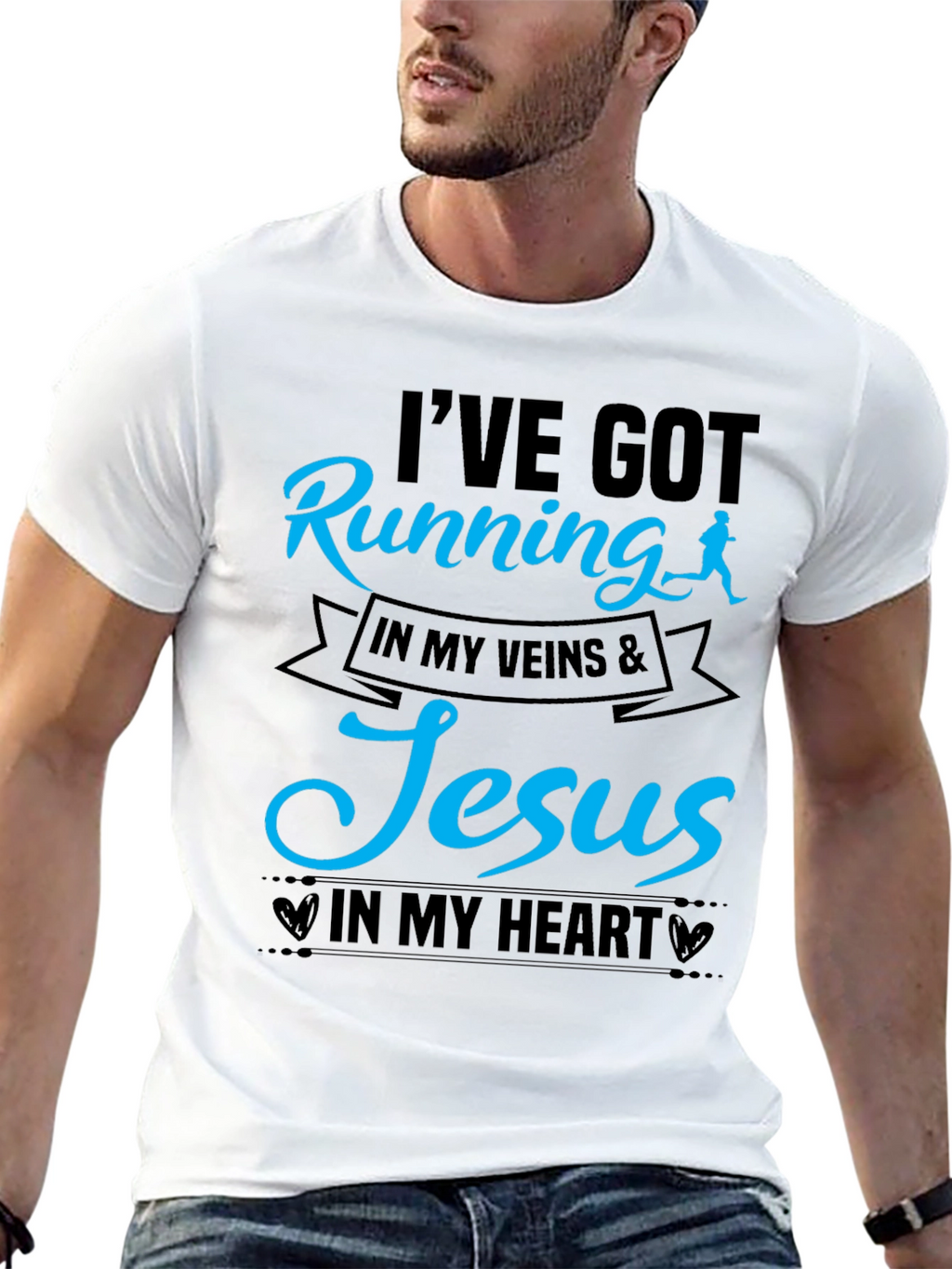Running & Jesus T-Shirt: Faith and Fitness Unite!