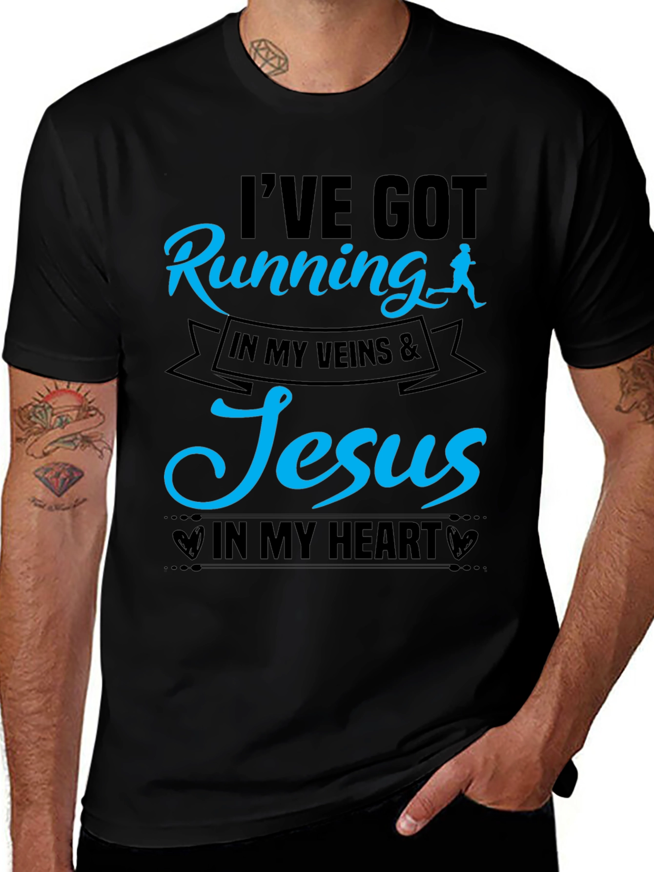 Running & Jesus T-Shirt: Faith and Fitness Unite!