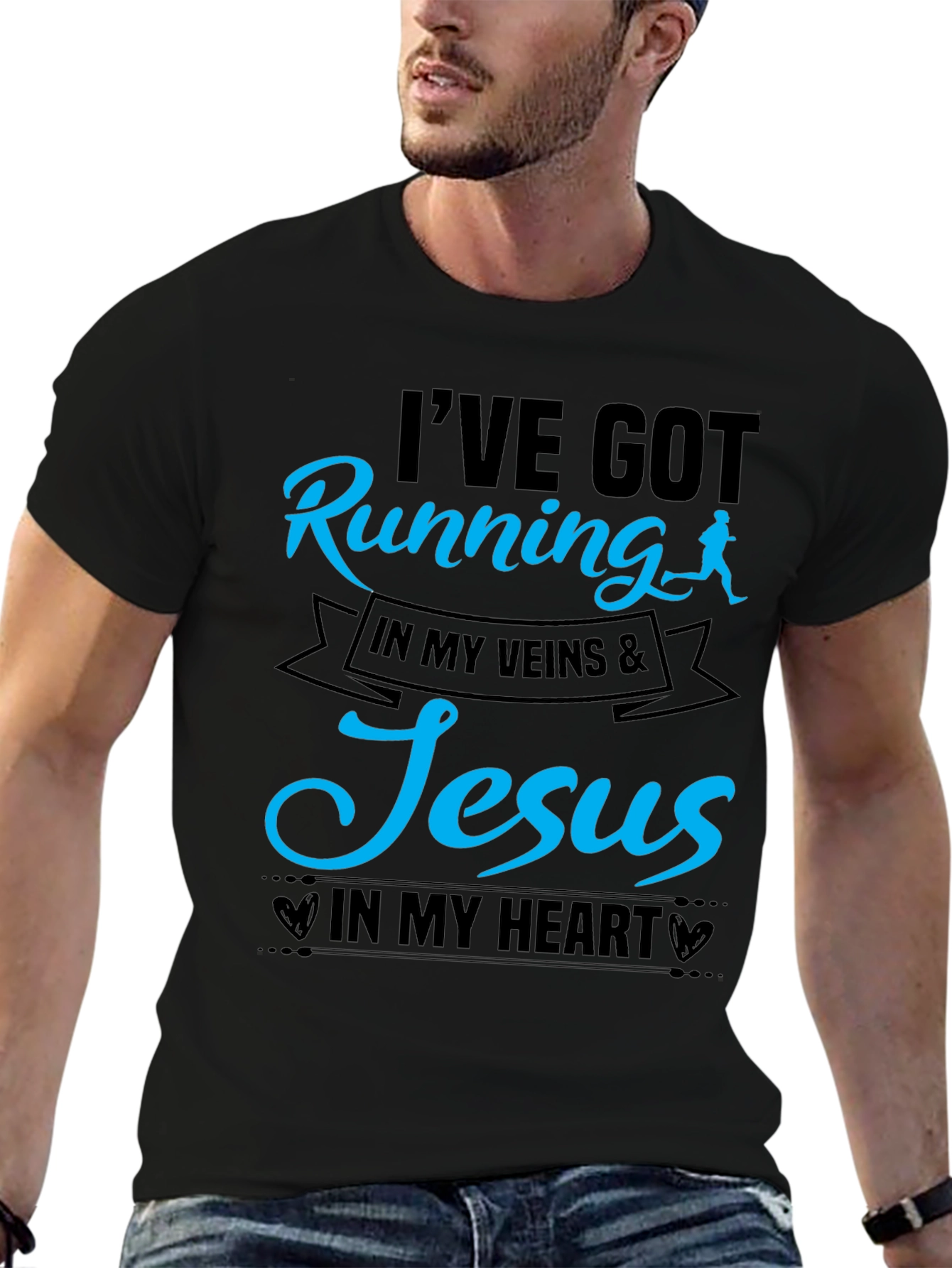 Running & Jesus T-Shirt: Faith and Fitness Unite!