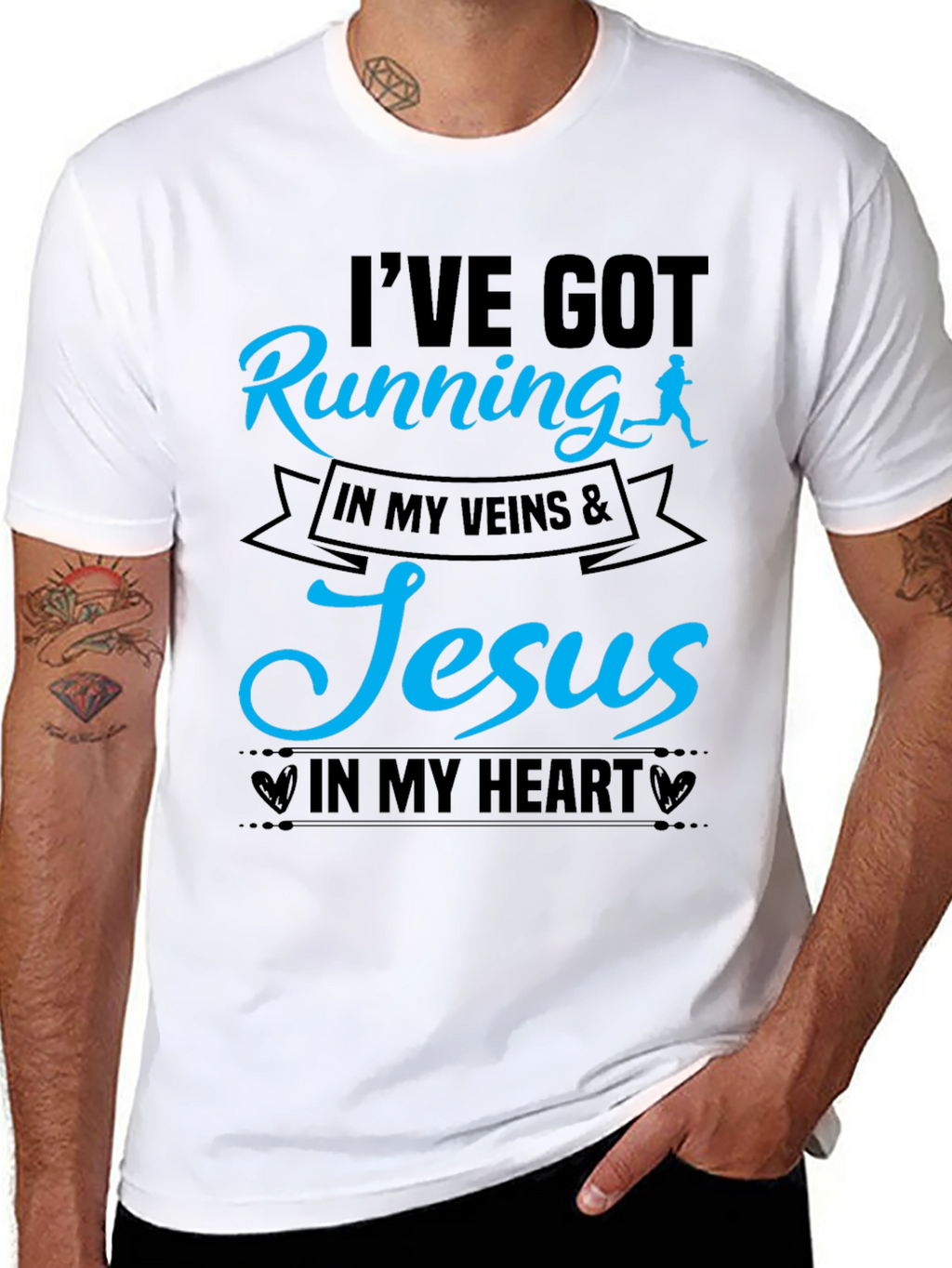 Running & Jesus T-Shirt: Faith and Fitness Unite!
