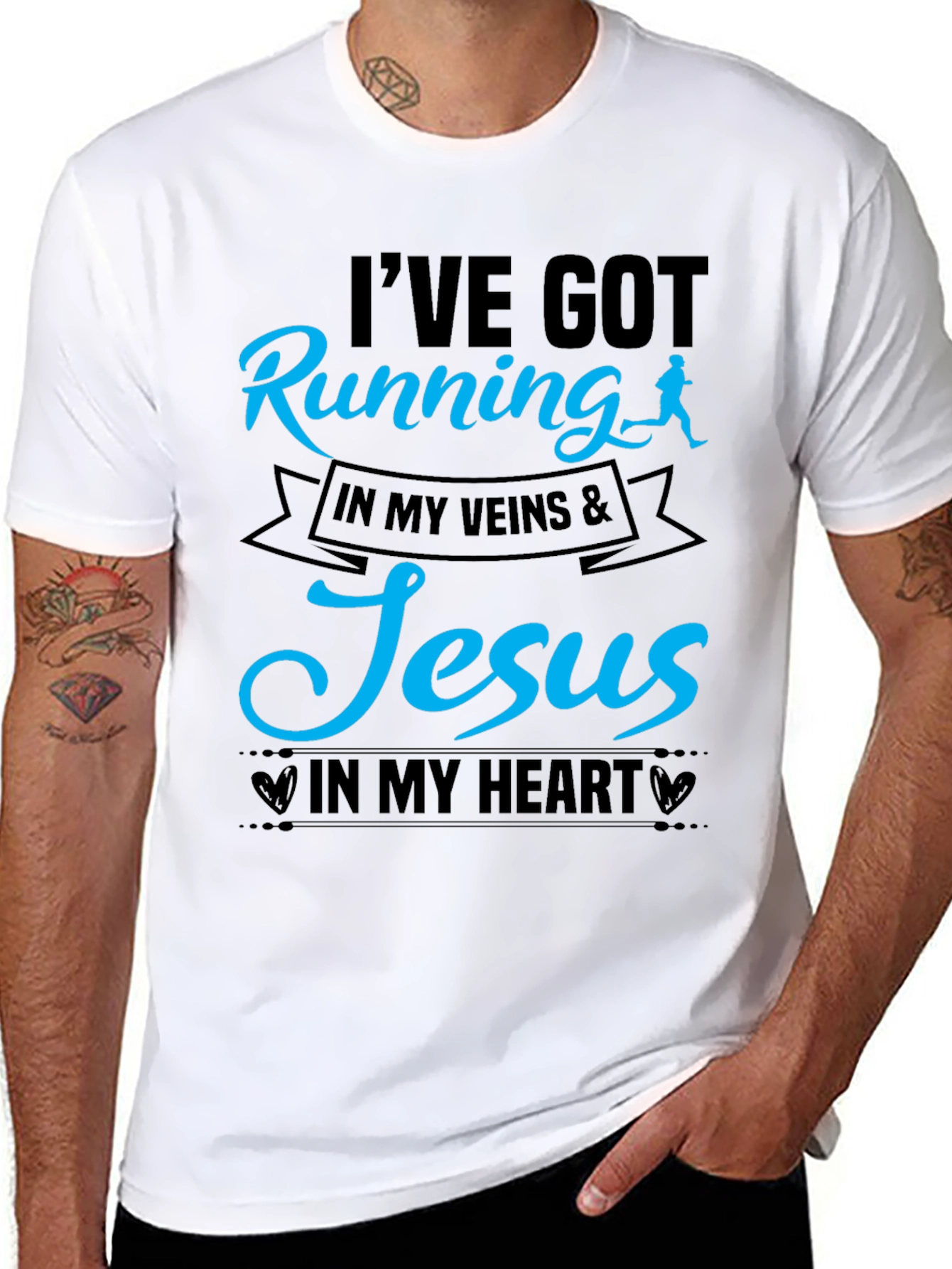 Running & Jesus T-Shirt: Faith and Fitness Unite!