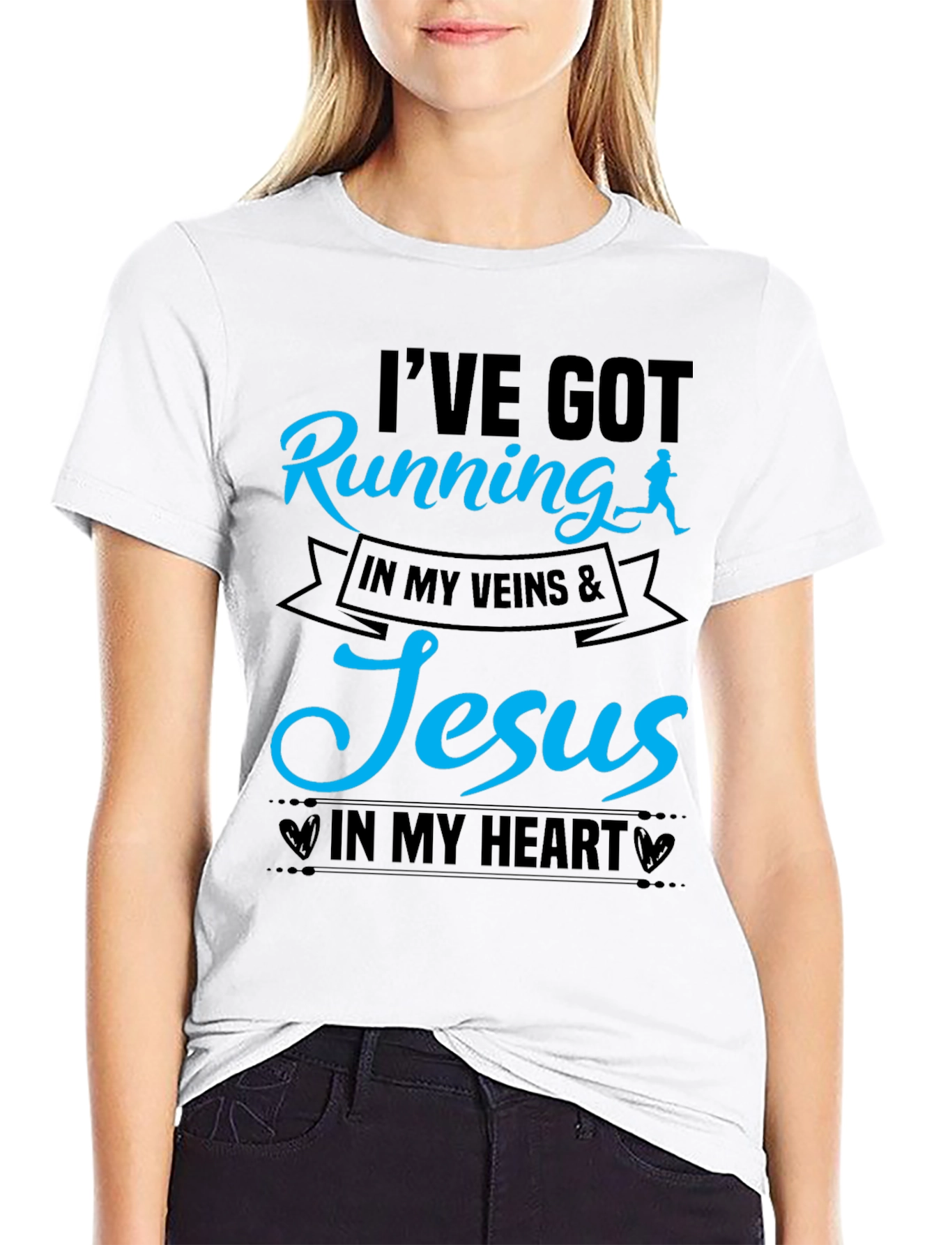 Running & Jesus T-Shirt: Faith and Fitness Unite!