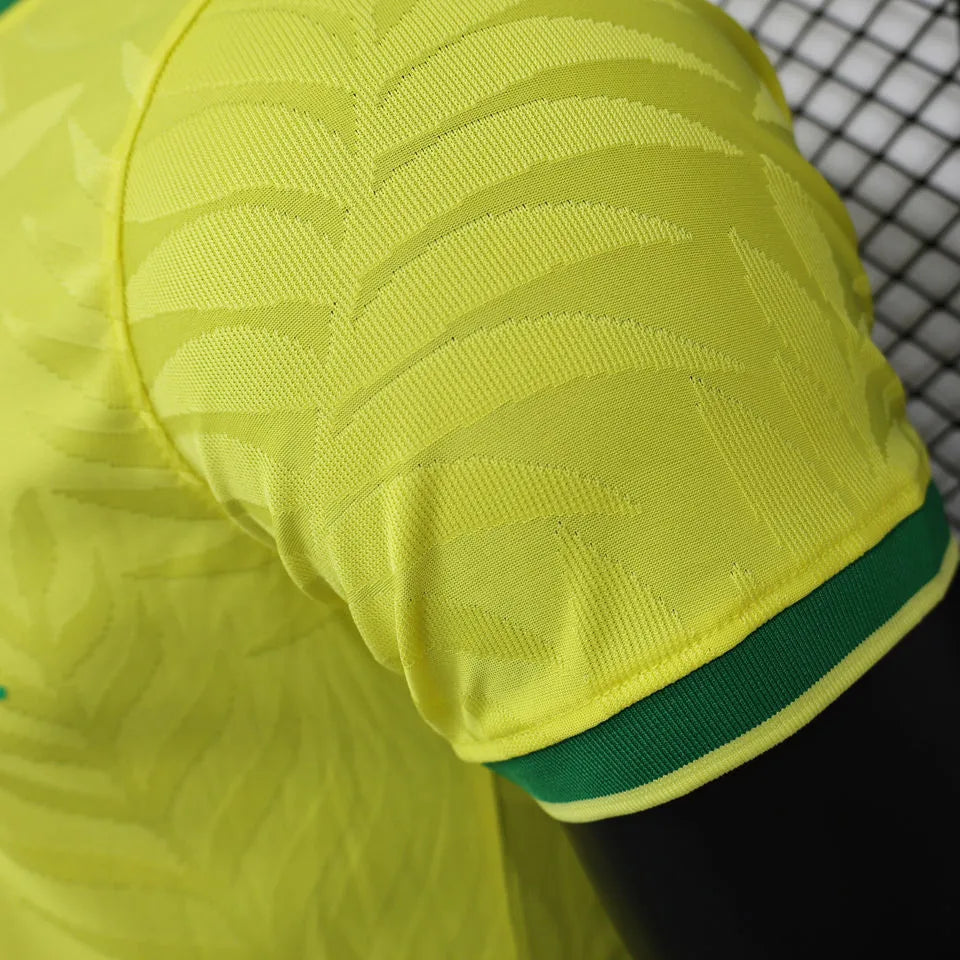 2022/23 Brazil Special Edition Yellow Player Version Jersey Detail 3