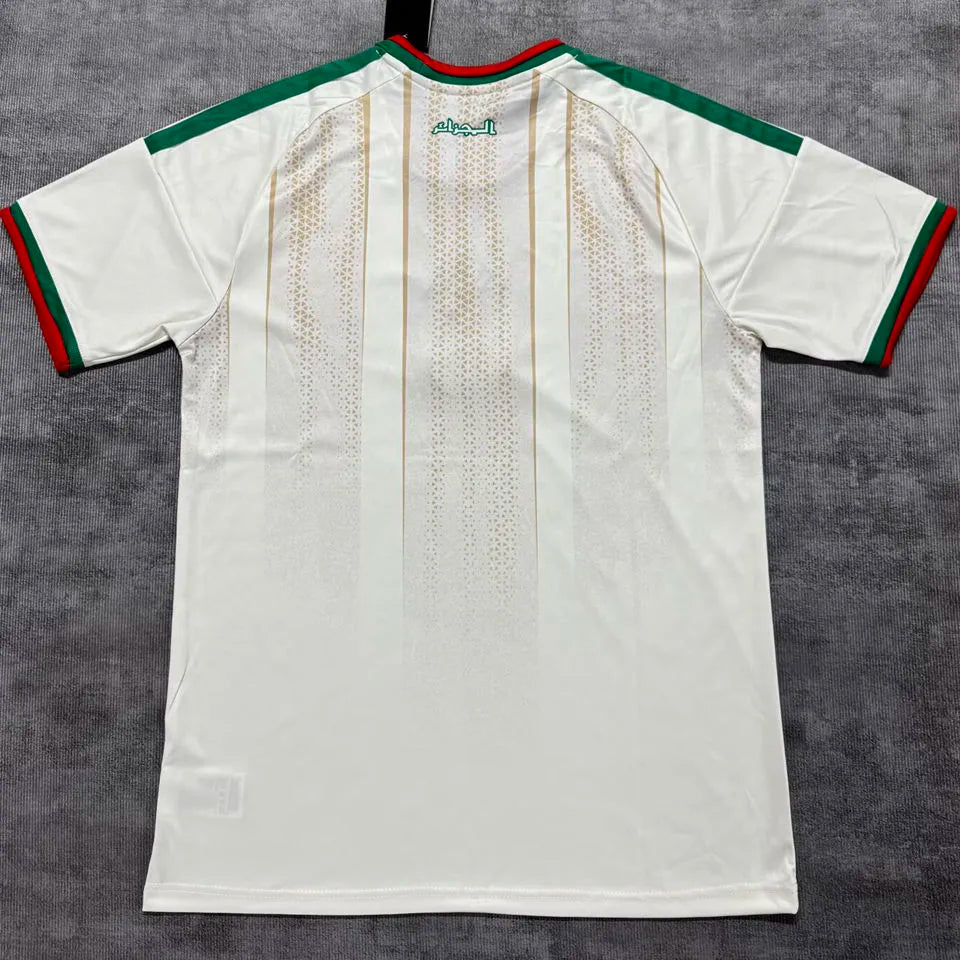 2026/27 Algeria Home White Fans Soccer Jersey （Have 2 Star 有 2 星） Back