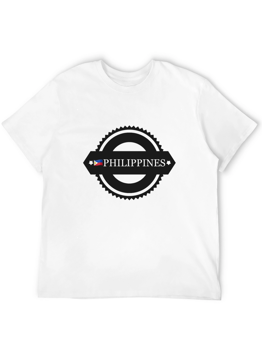 Philippines Flag T-Shirt - Black Cotton Tee