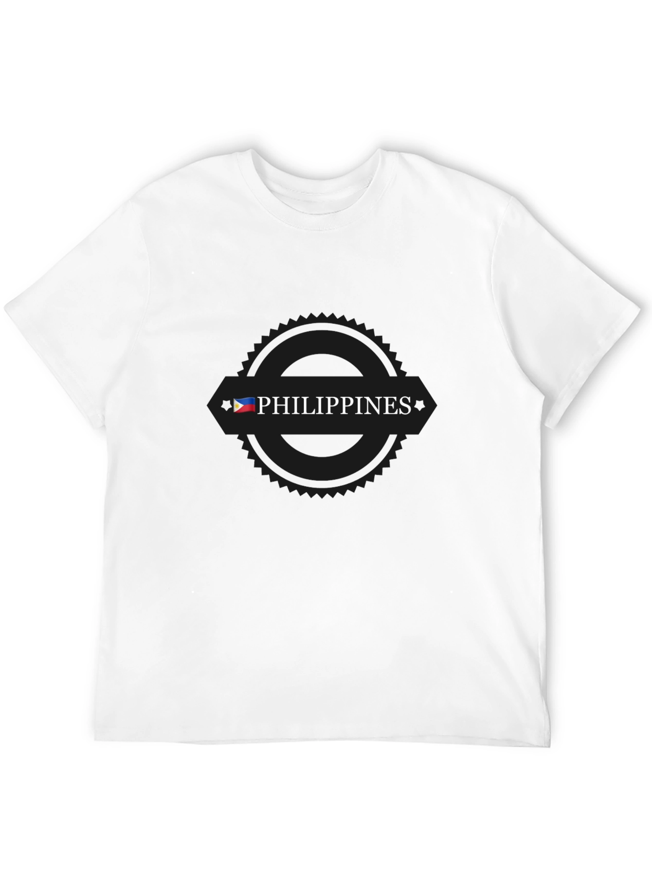 Philippines Flag T-Shirt - Black Cotton Tee