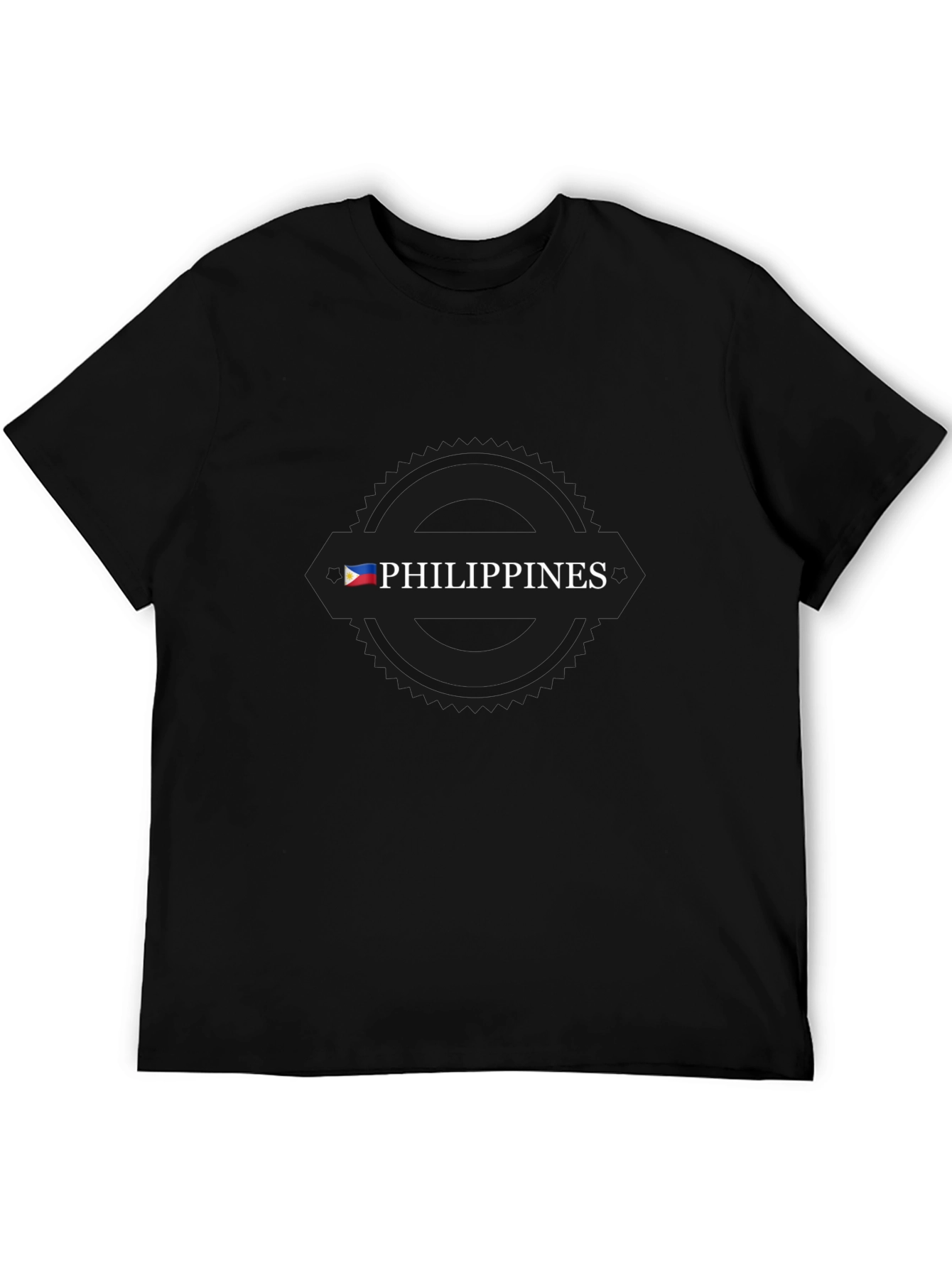Philippines Flag T-Shirt - Black Cotton Tee