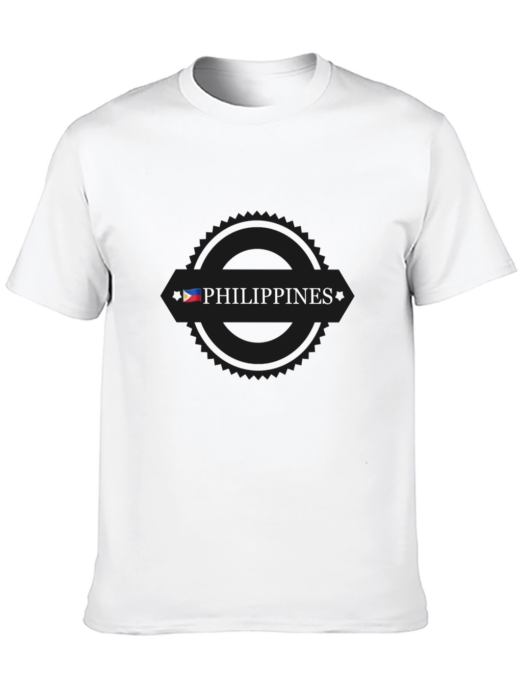 Philippines Flag T-Shirt - Black Cotton Tee