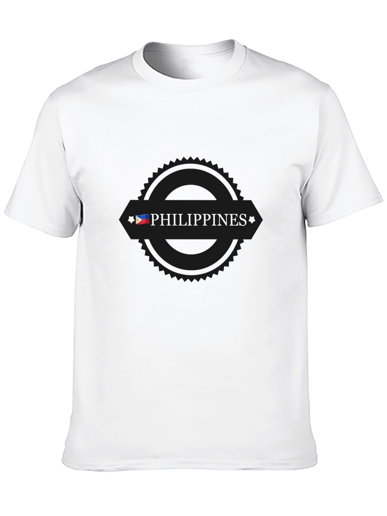 Philippines Flag T-Shirt - Black Cotton Tee