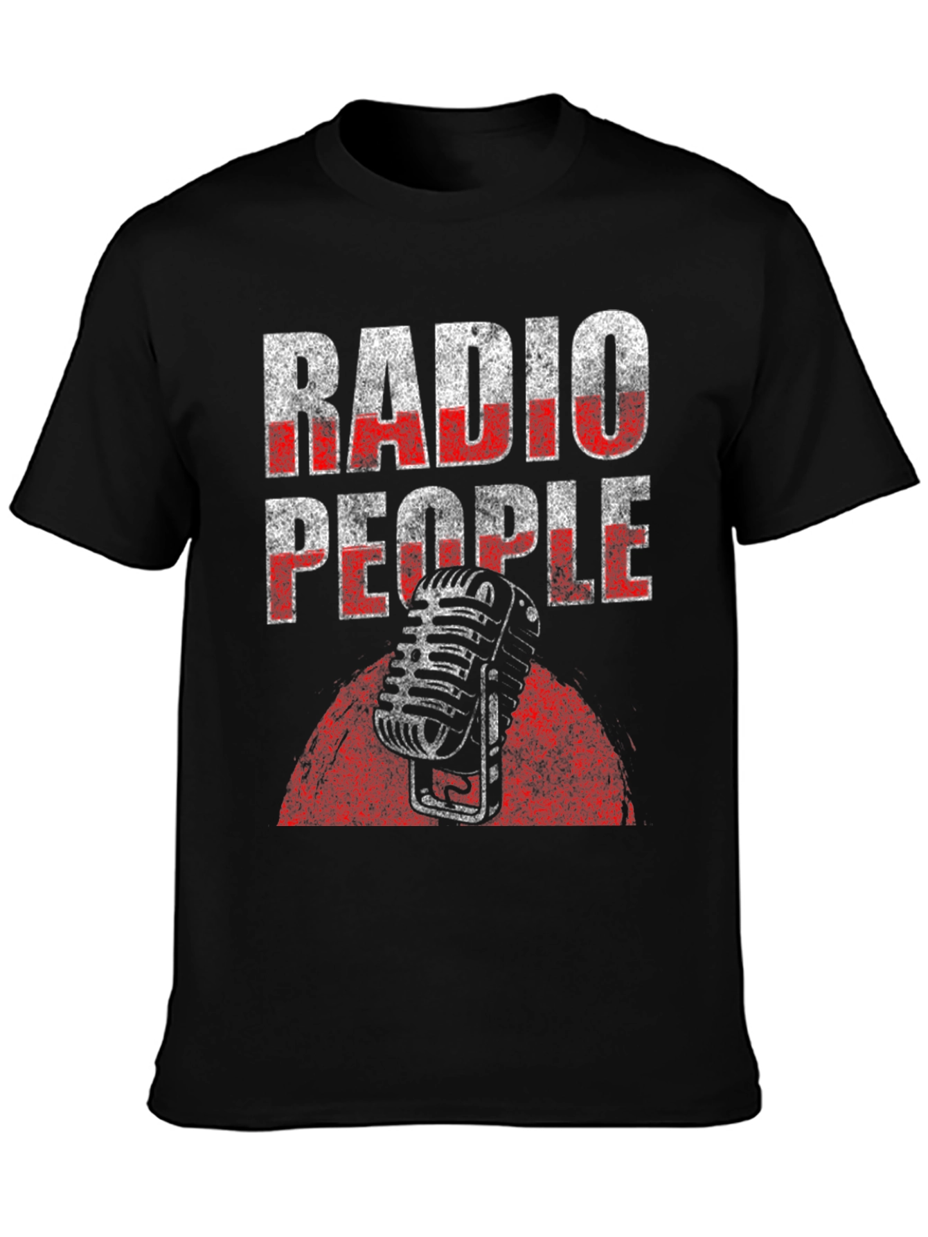 Radio People Graphic Tee - Vintage Microphone Design