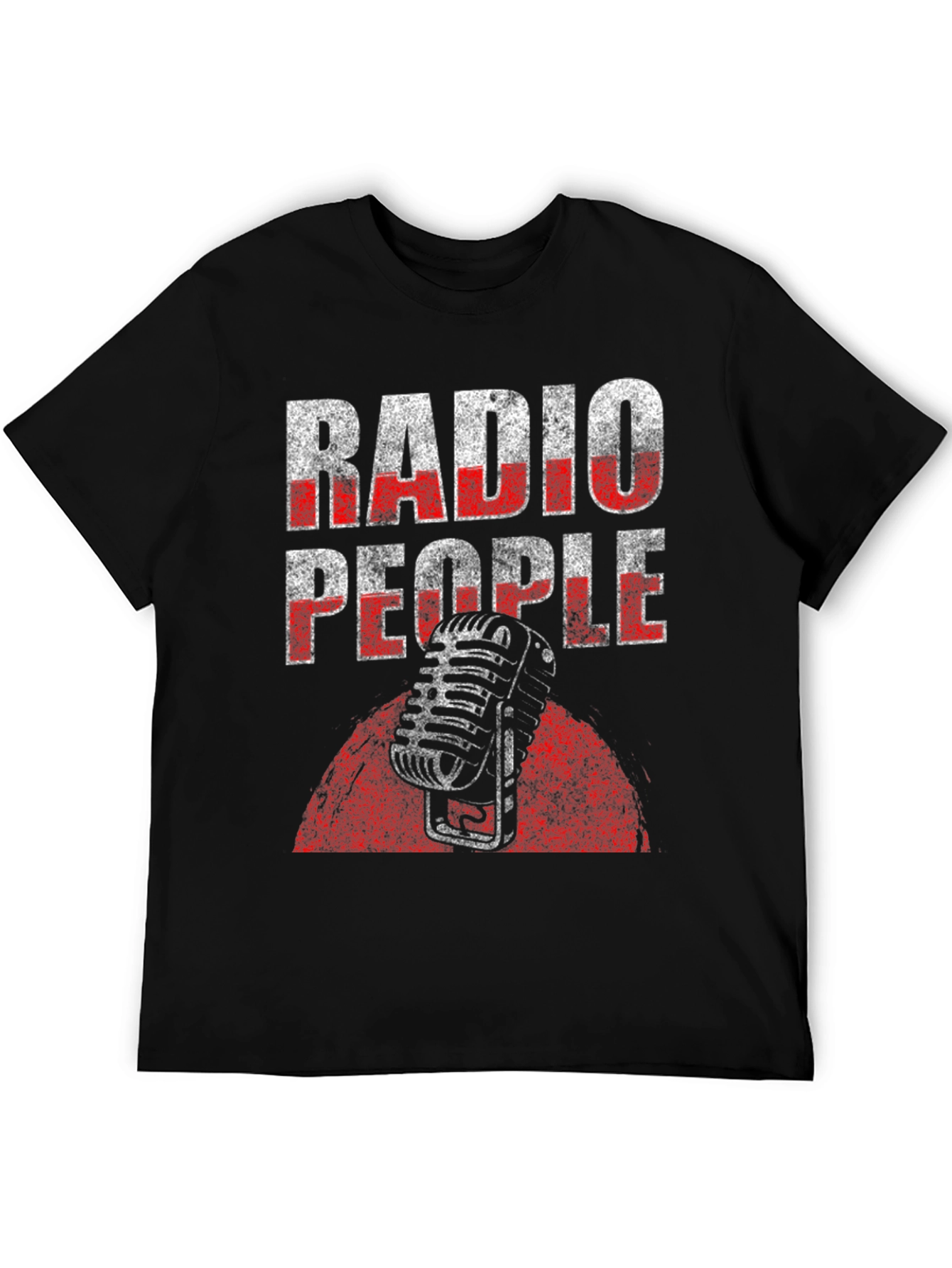 Radio People Graphic Tee - Vintage Microphone Design