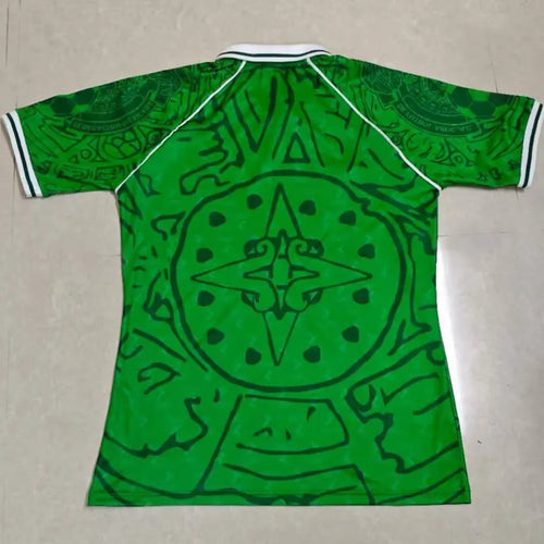 1997 Mexico Green Retro Soccer Jersey Back