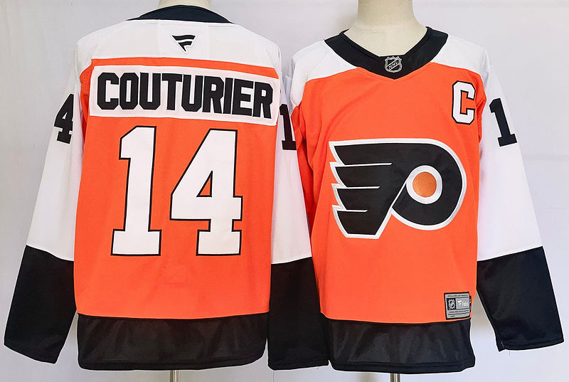 Men's Philadelphia Flyers Sean Couturier #14 Oange Player Jerseys
