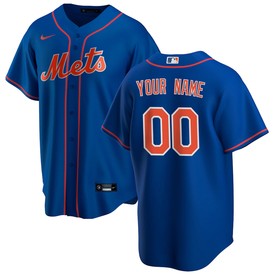 Men's New York Mets Royal Alternate Replica Custom Jerseys