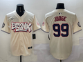 Men's New York Yankees Aaron Judge #99 Cream Limited Player Jerseys