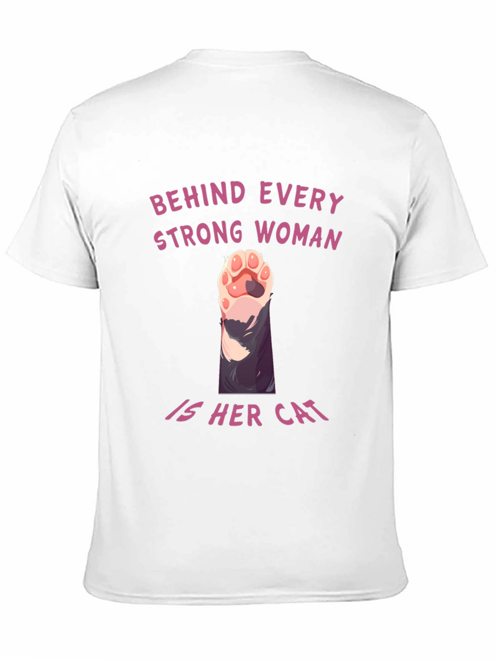 Strong Woman Cat Paw T-Shirt