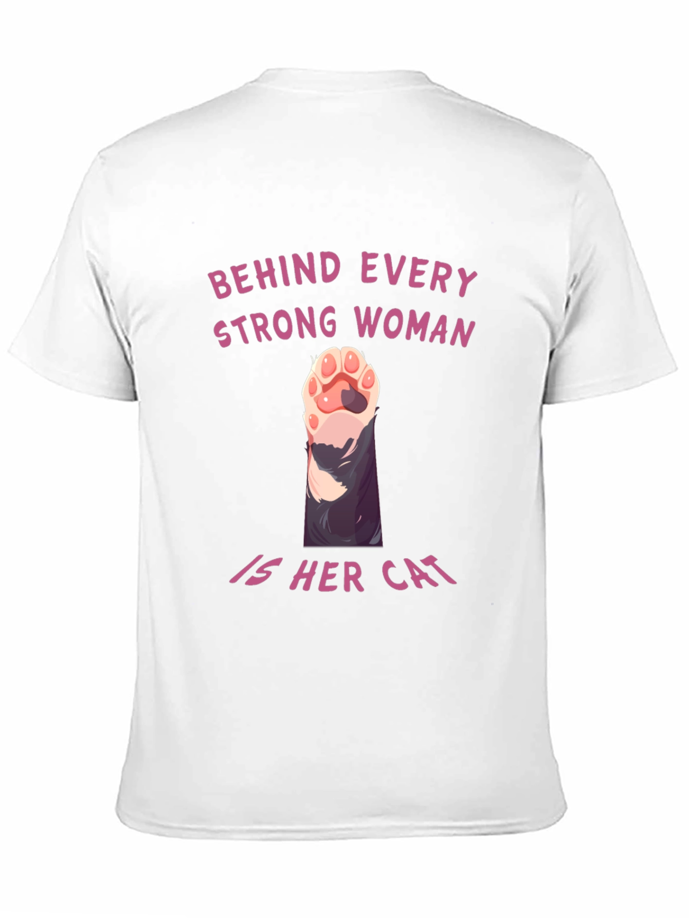 Strong Woman Cat Paw T-Shirt