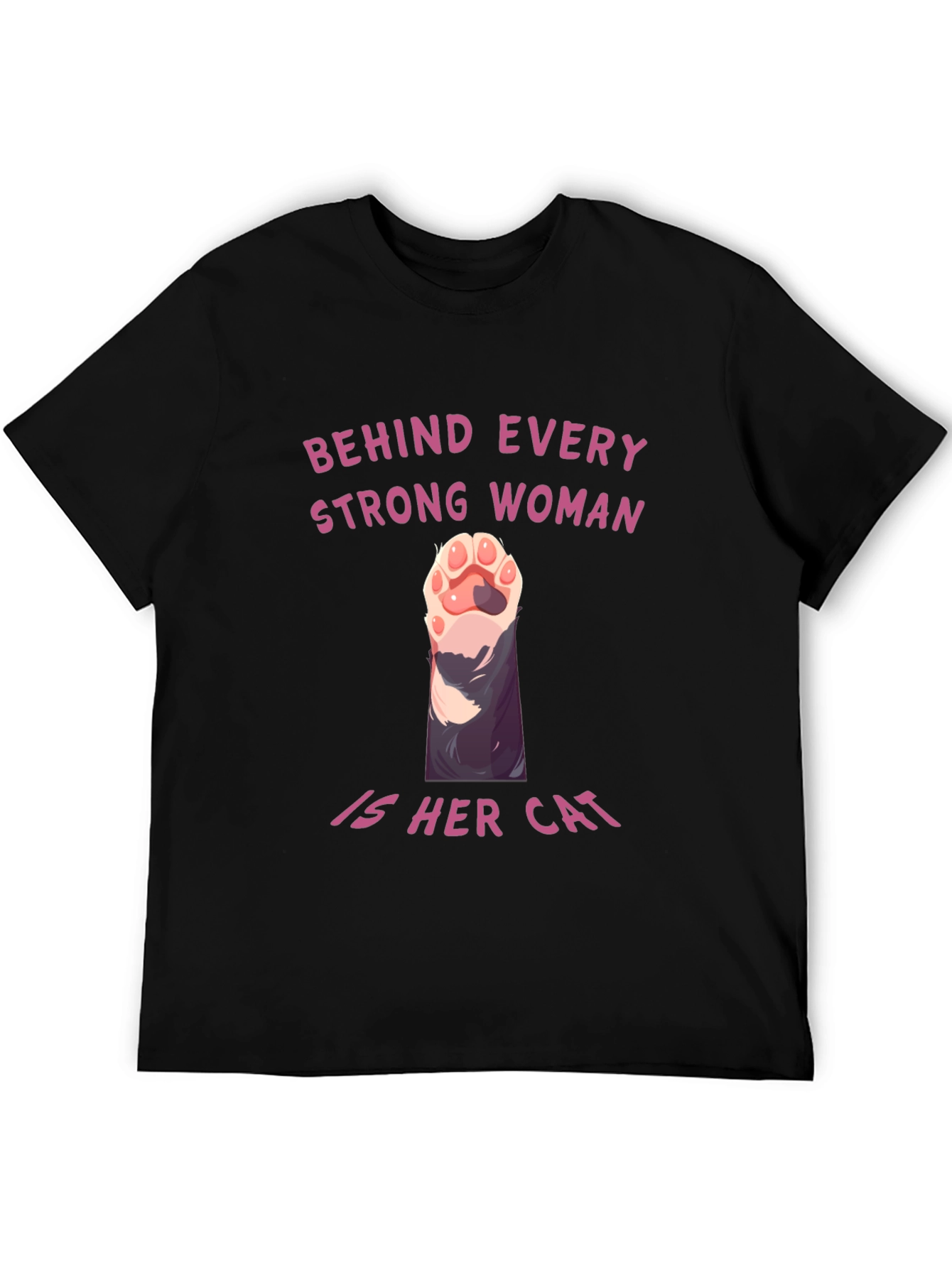 Strong Woman Cat Paw T-Shirt