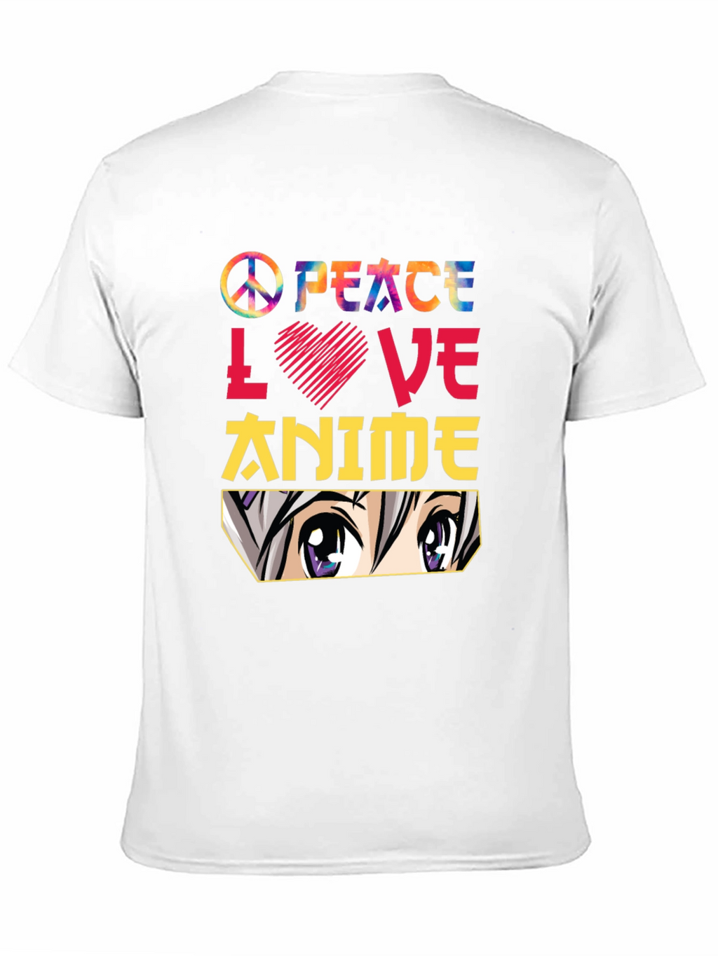 Peace Love Anime T-Shirt - Trendy Graphic Tee