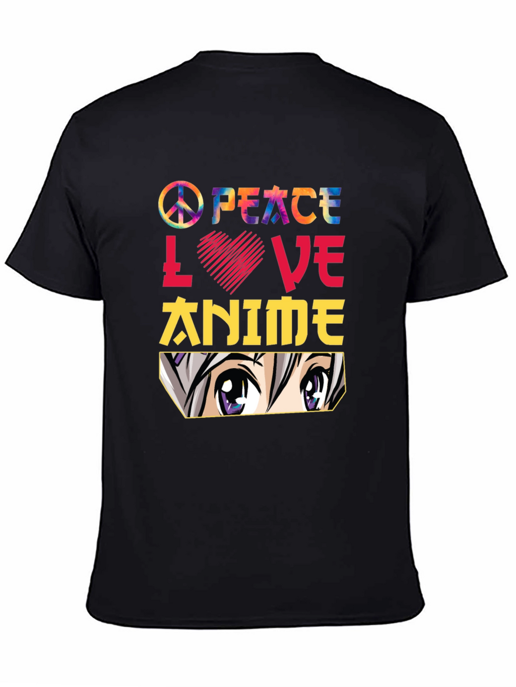 Peace Love Anime T-Shirt - Trendy Graphic Tee
