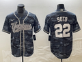Men's New York Yankees Juan Soto #22 Grey Camouflage Player Jerseys Joint Edition