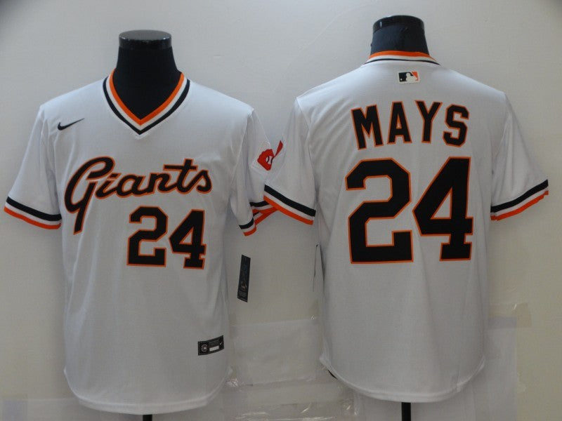 Men's San Francisco Giants Willie Mays #24 White Replica Player Jerseys