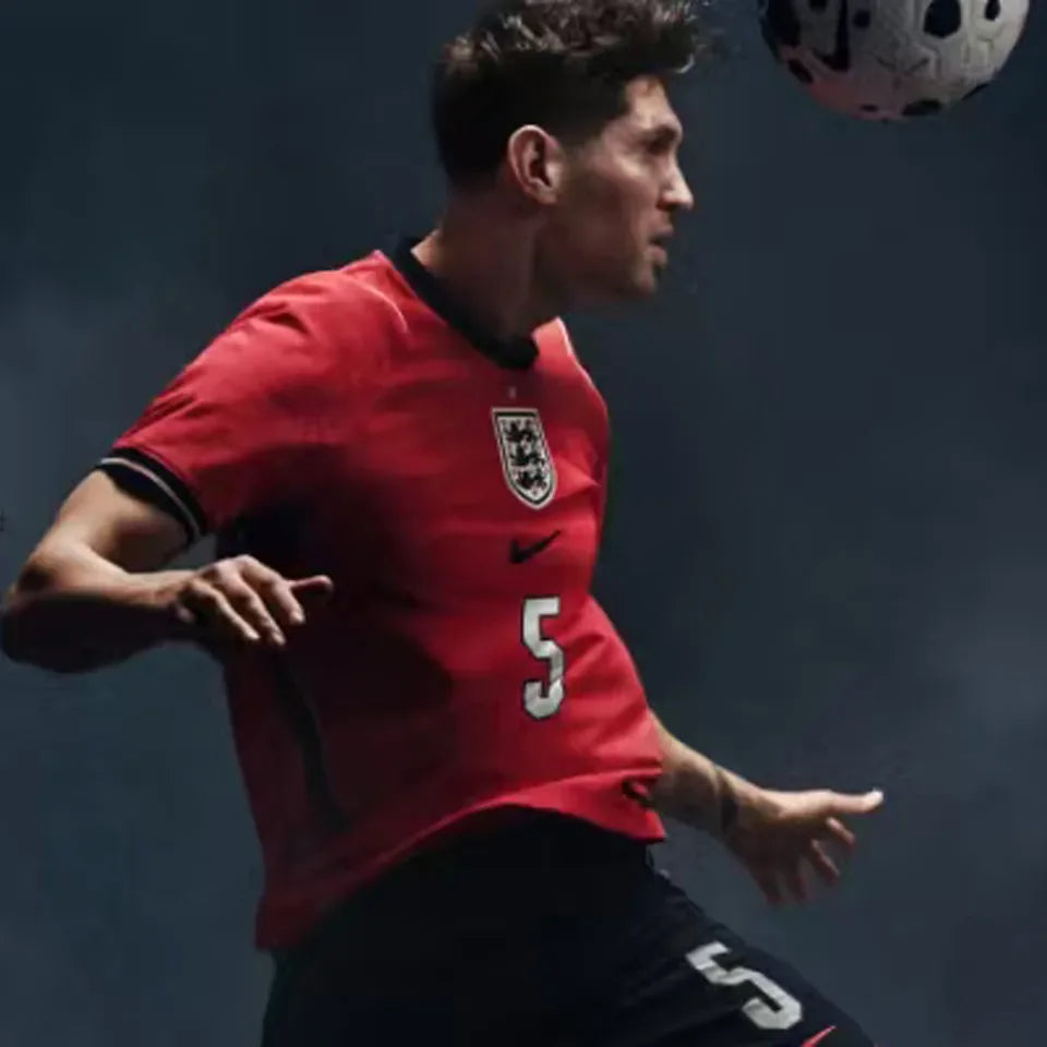 2026/27 England 1:1 Quality Away Red Fans Soccer Jersey Detail 4