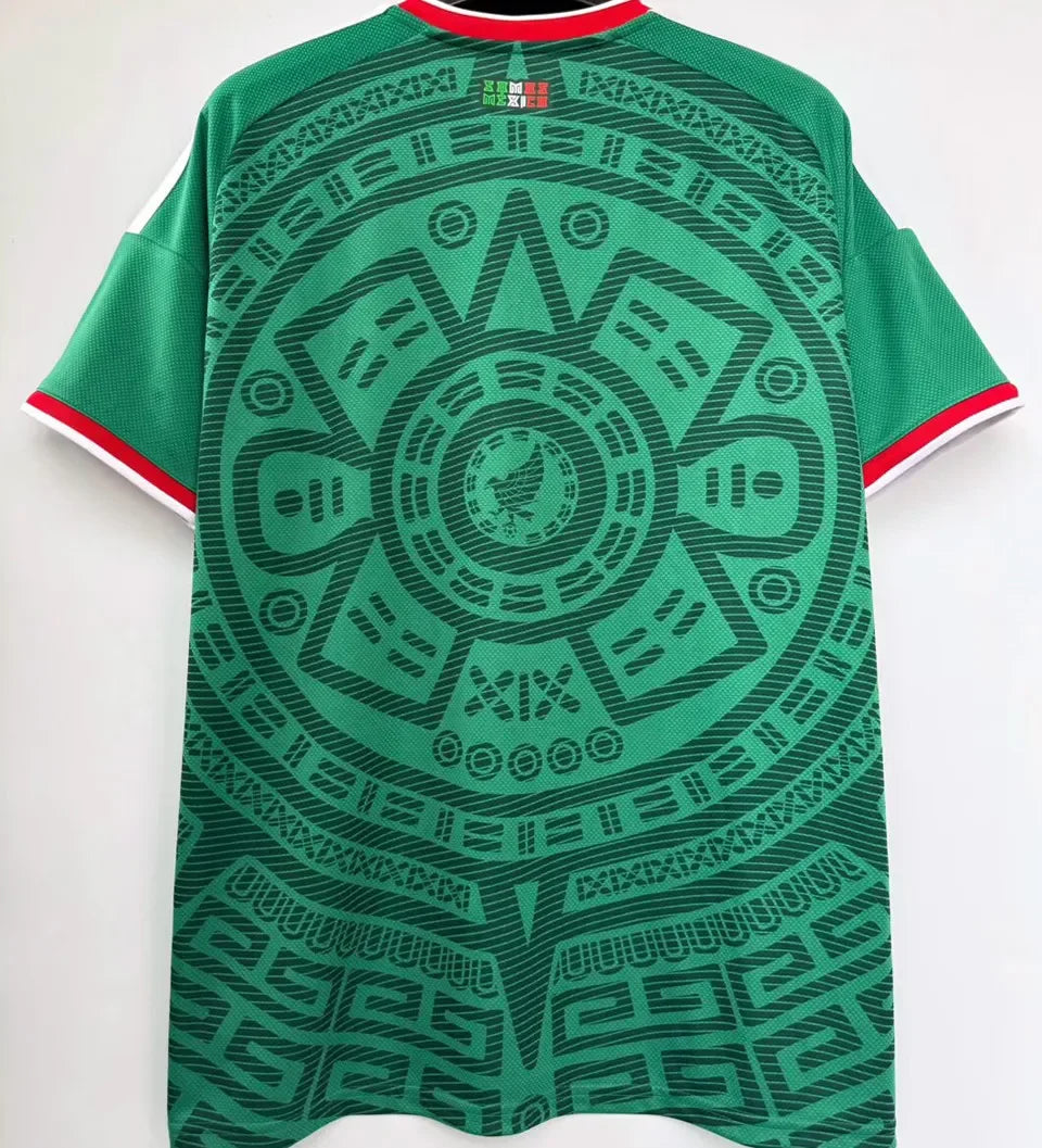 2026/27 Mexico 1:1 Quality Home Green Fans Soccer Jersey Detail 3