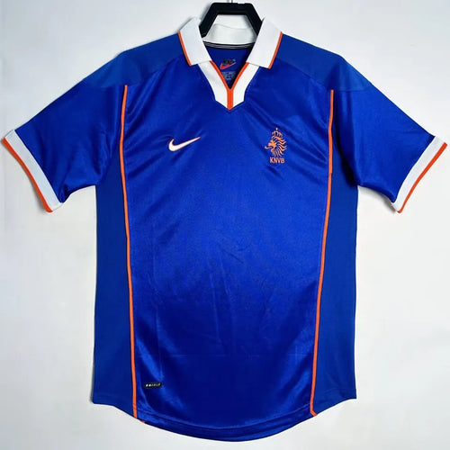 1998 NL Away Blue Retro Soccer Jersey Front