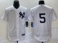 Men's New York Yankees Joe DiMaggio #5 White Replica Player Name Jerseys