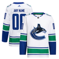 Men's Vancouver Canucks White Away Primegreen Authentic Pro Custom Jerseys