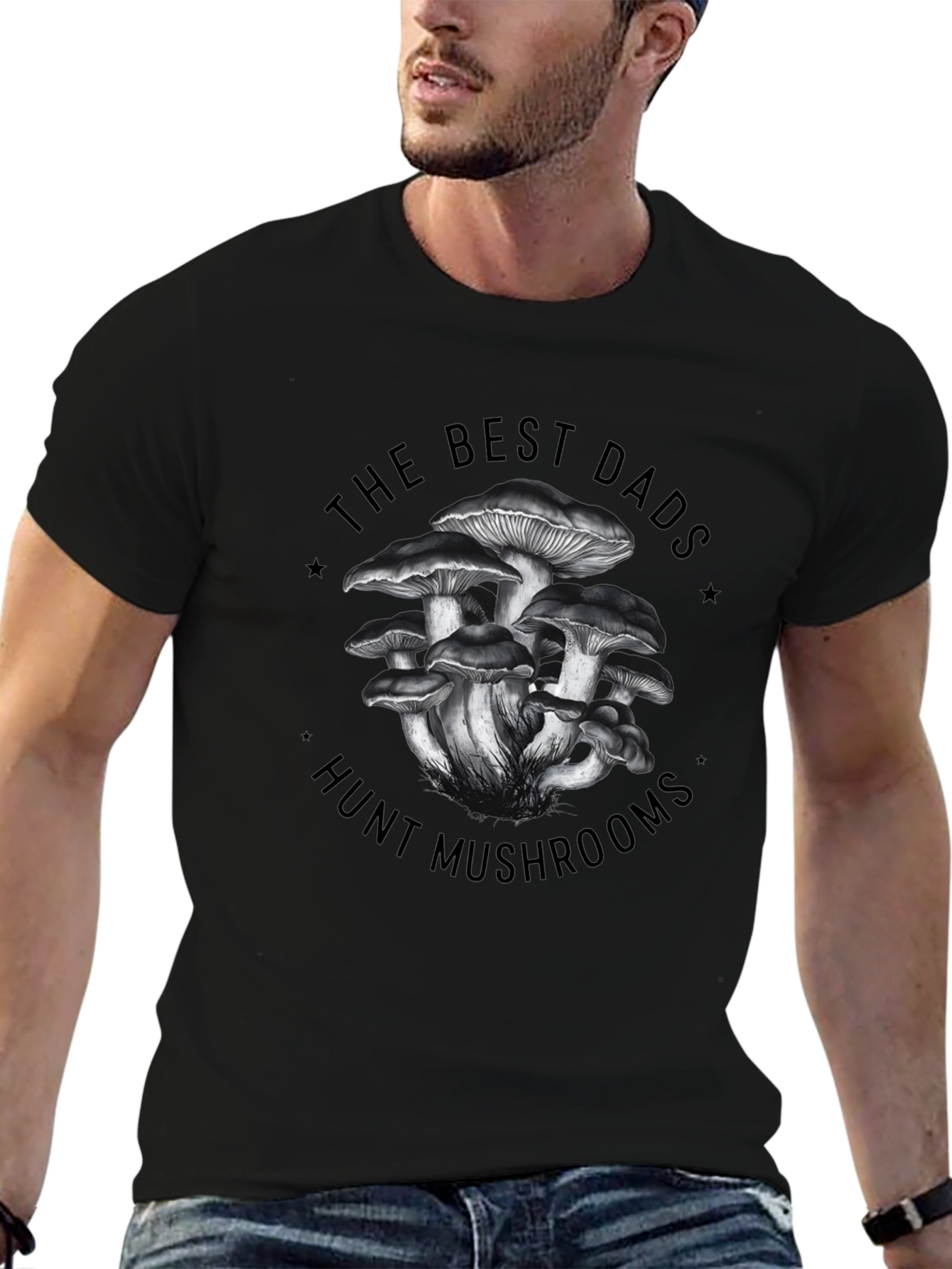 Best Dads Hunt Mushrooms Graphic T-Shirt