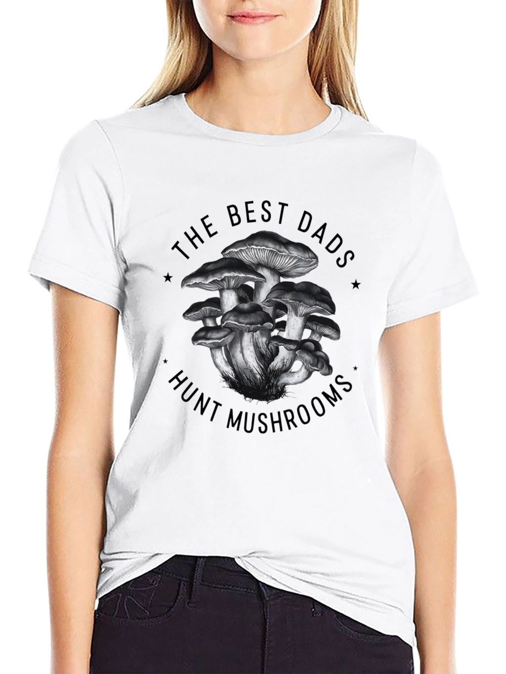 Best Dads Hunt Mushrooms Graphic T-Shirt