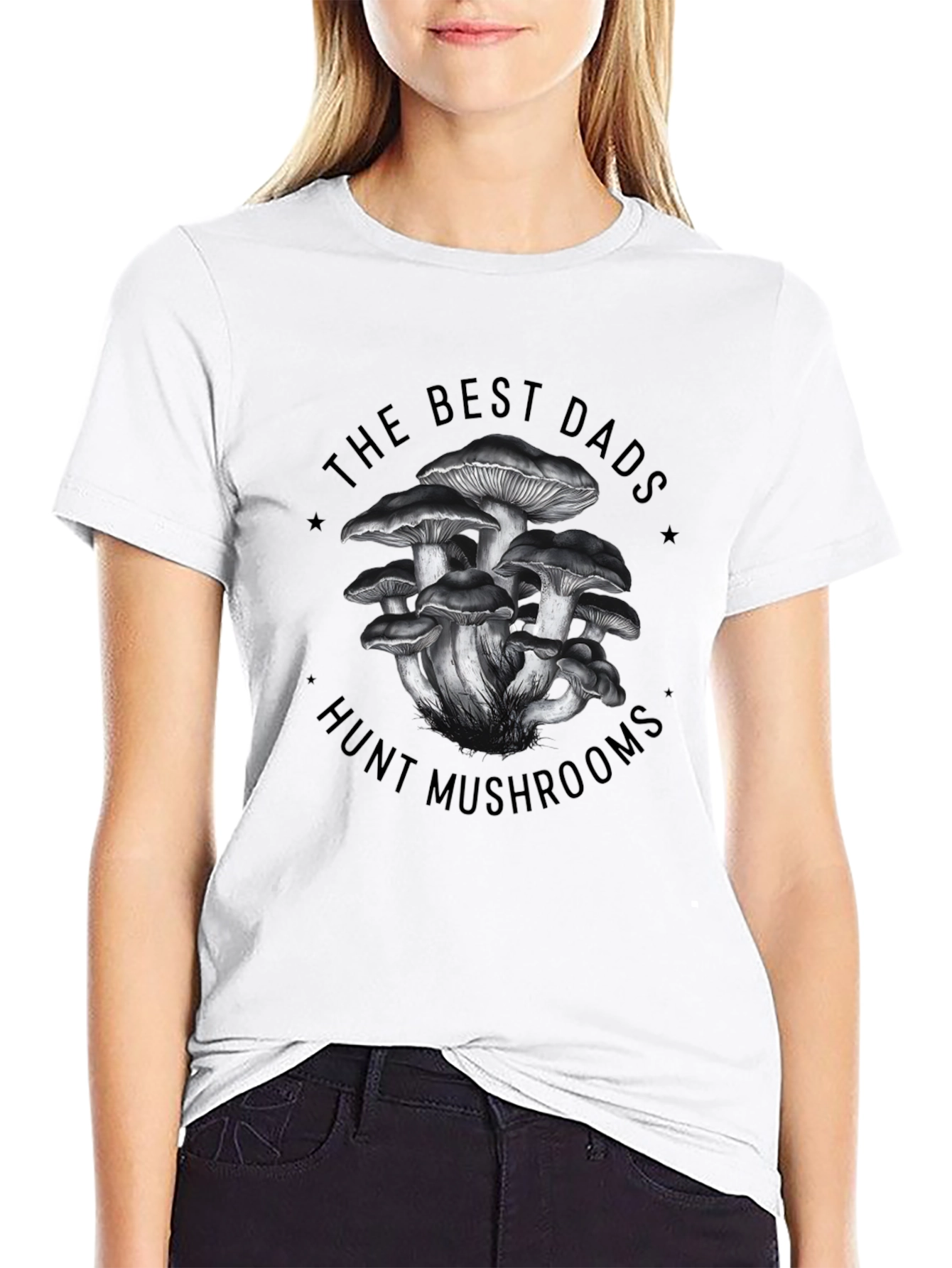 Best Dads Hunt Mushrooms Graphic T-Shirt