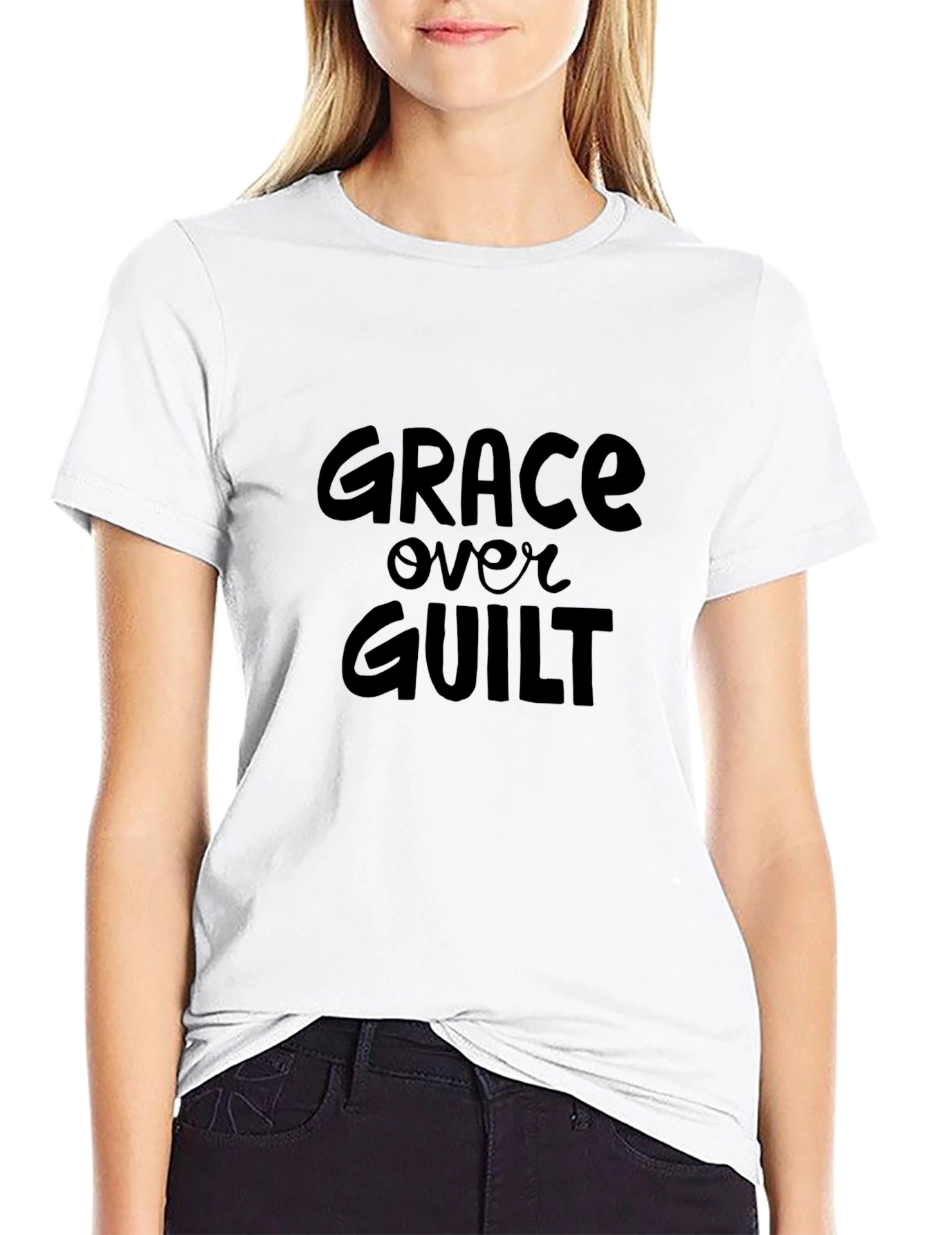 Grace Over Guilt Black Graphic Tee