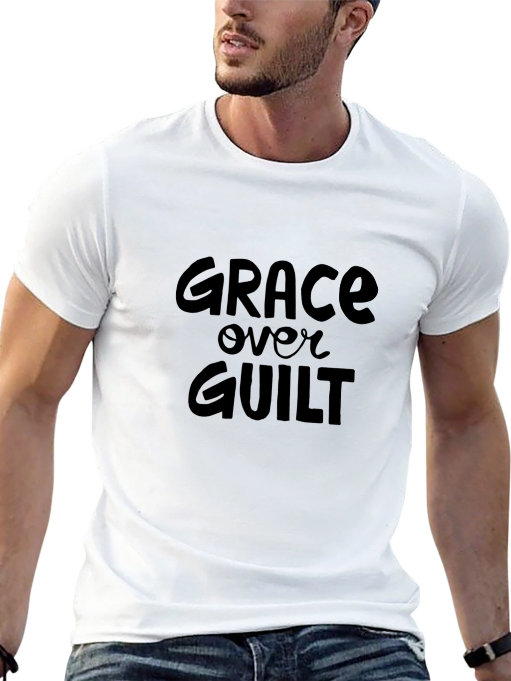 Grace Over Guilt Black Graphic Tee
