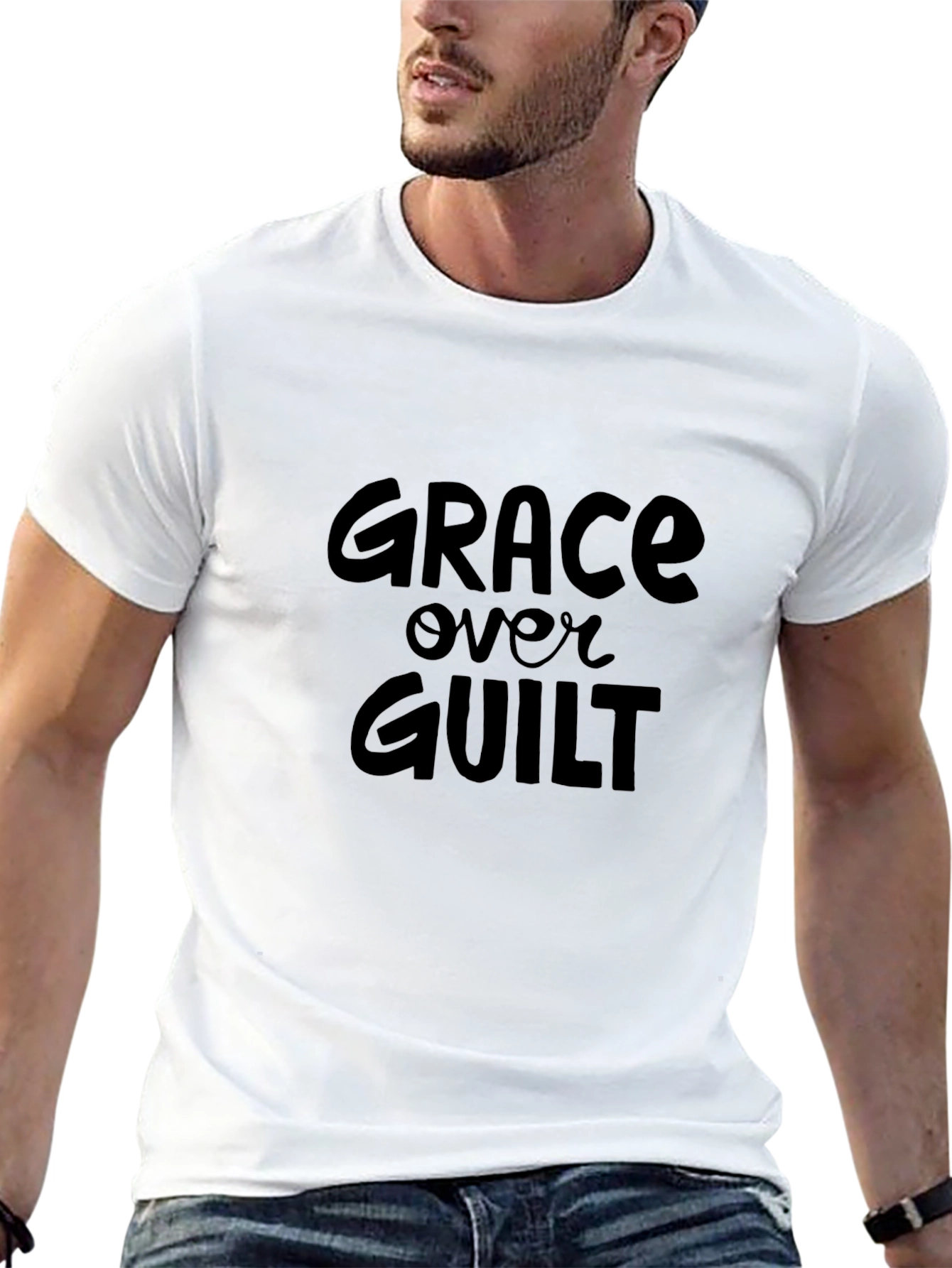 Grace Over Guilt Black Graphic Tee
