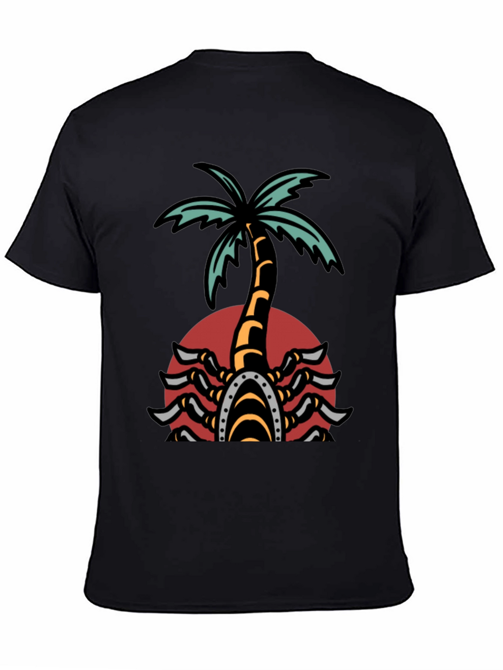 Palm Tree Scorpion Graphic T-Shirt