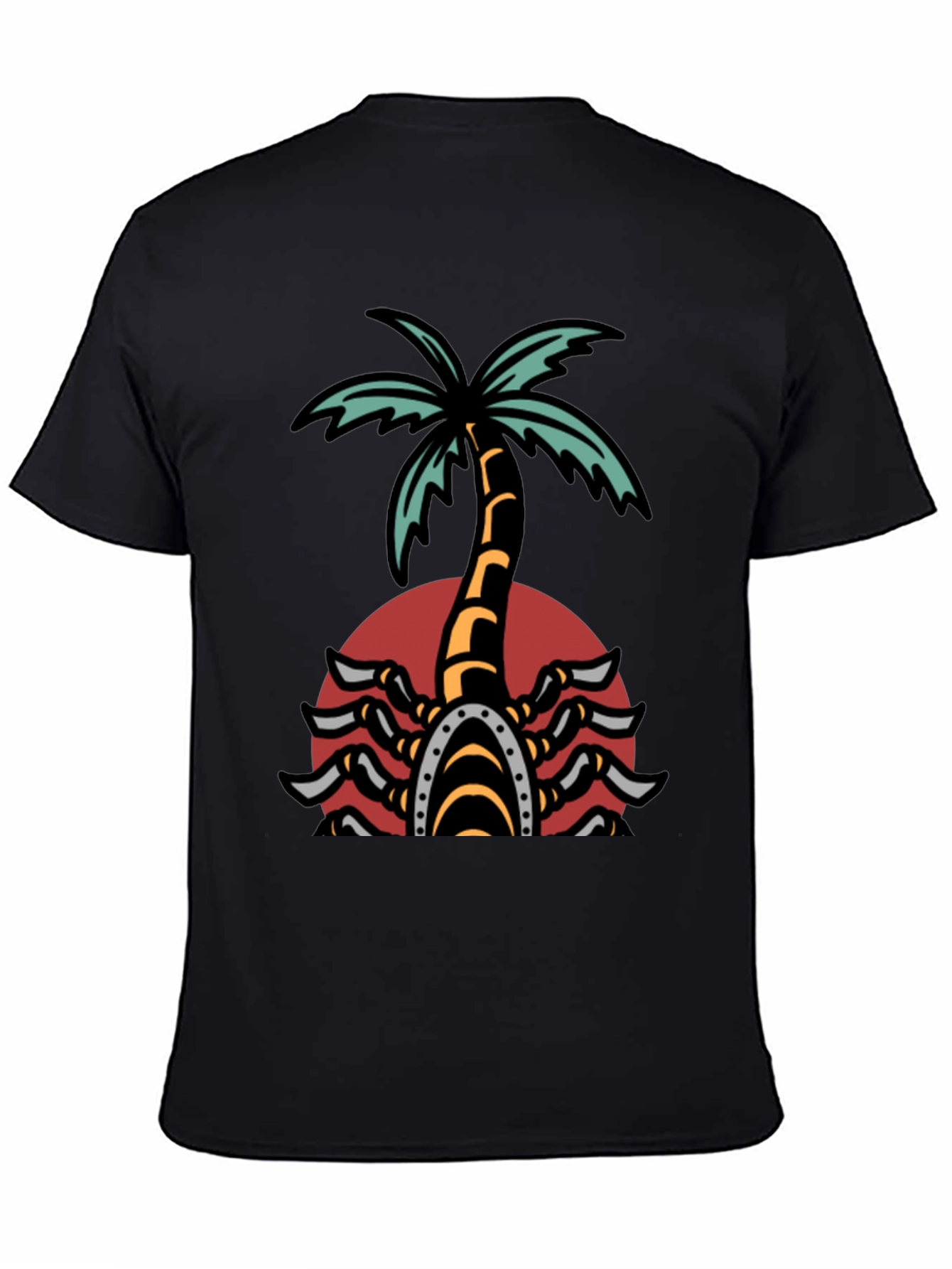 Palm Tree Scorpion Graphic T-Shirt