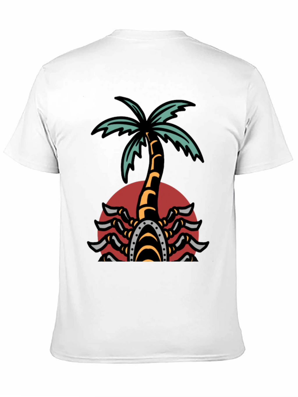 Palm Tree Scorpion Graphic T-Shirt
