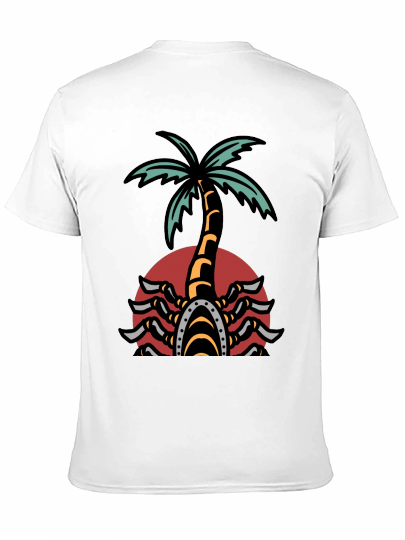 Palm Tree Scorpion Graphic T-Shirt