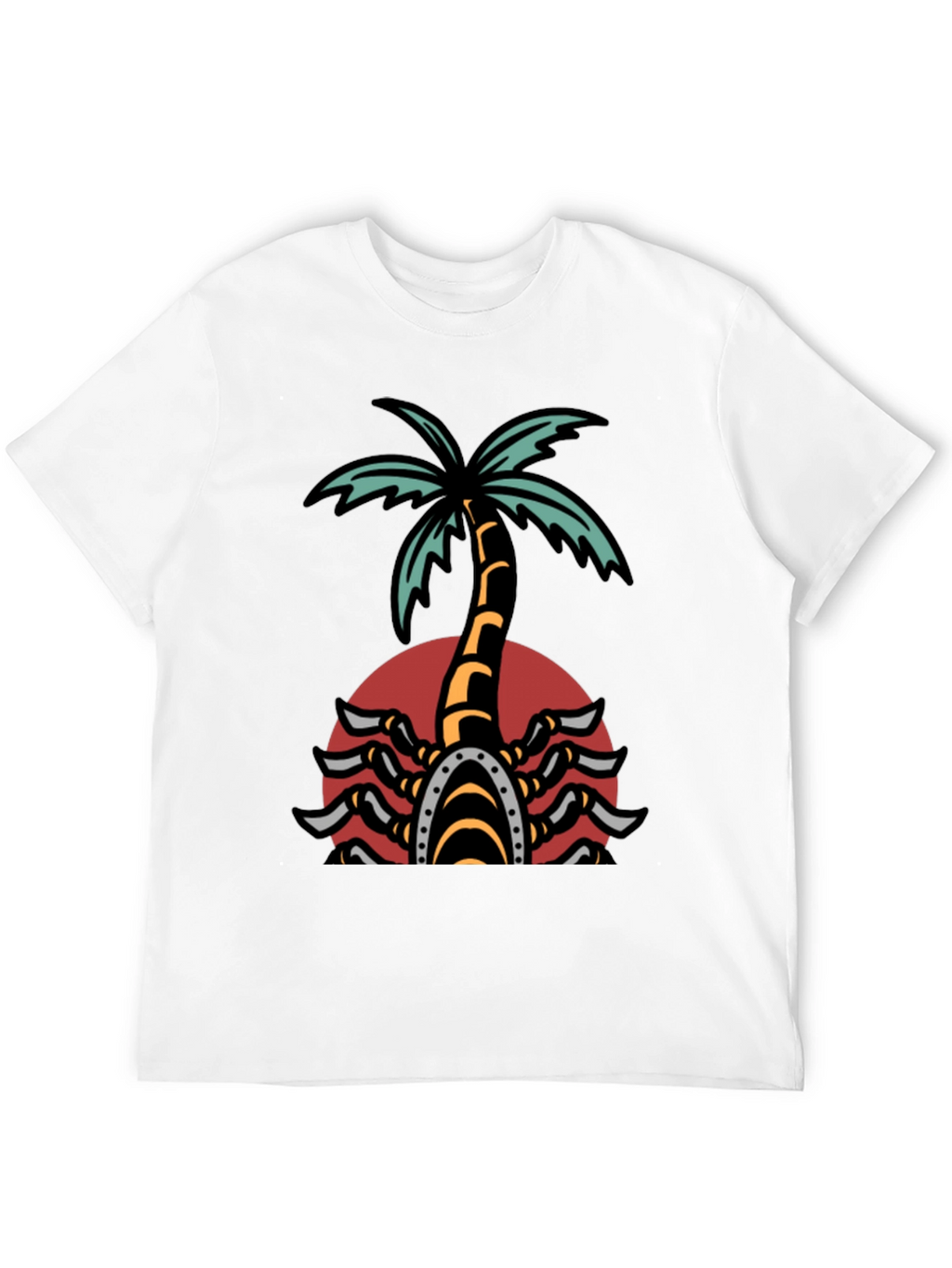 Palm Tree Scorpion Graphic T-Shirt