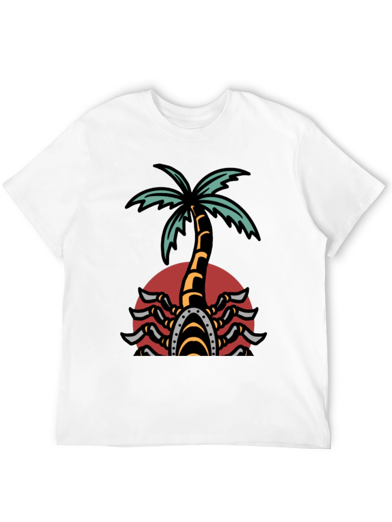 Palm Tree Scorpion Graphic T-Shirt