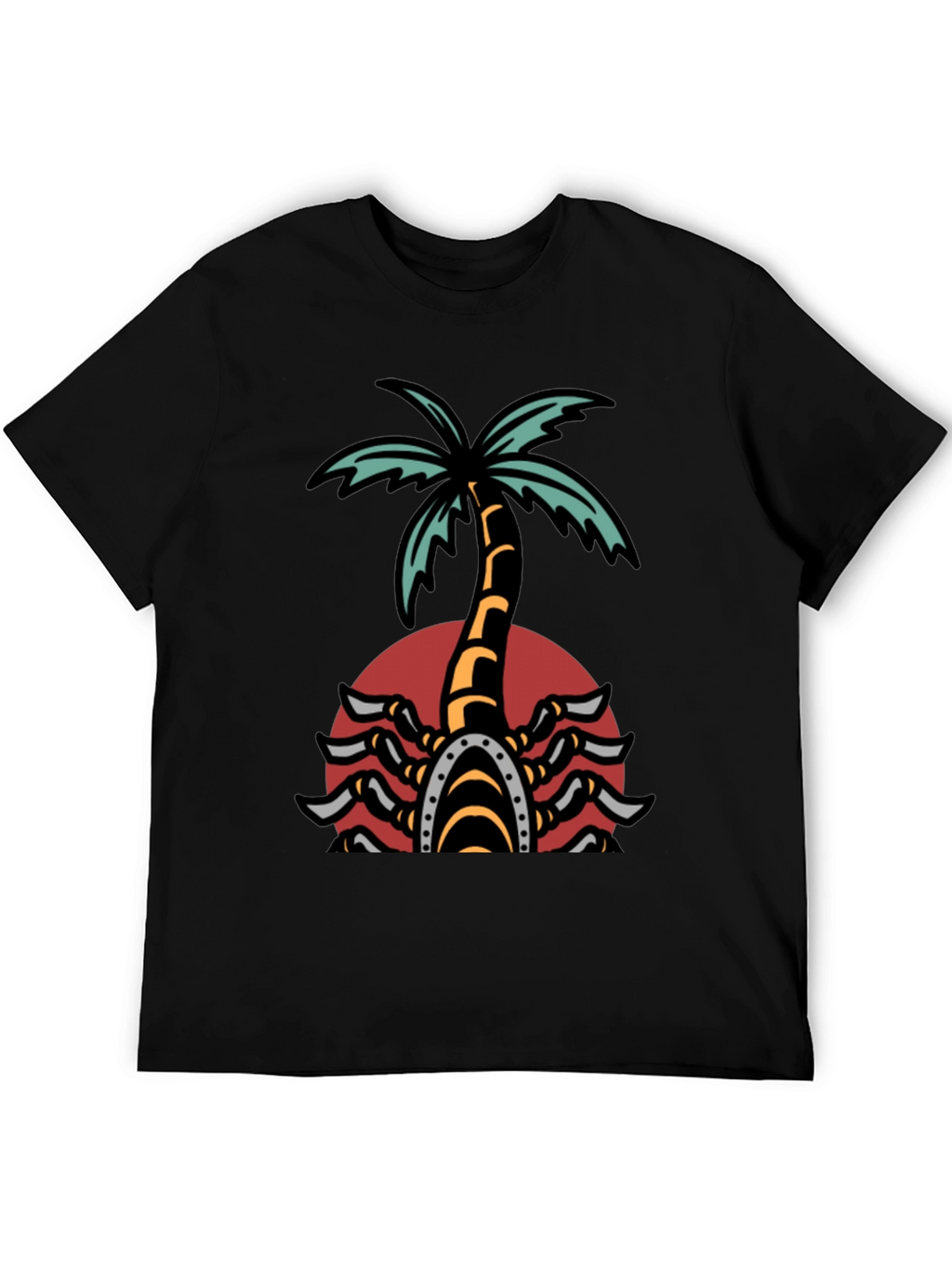 Palm Tree Scorpion Graphic T-Shirt