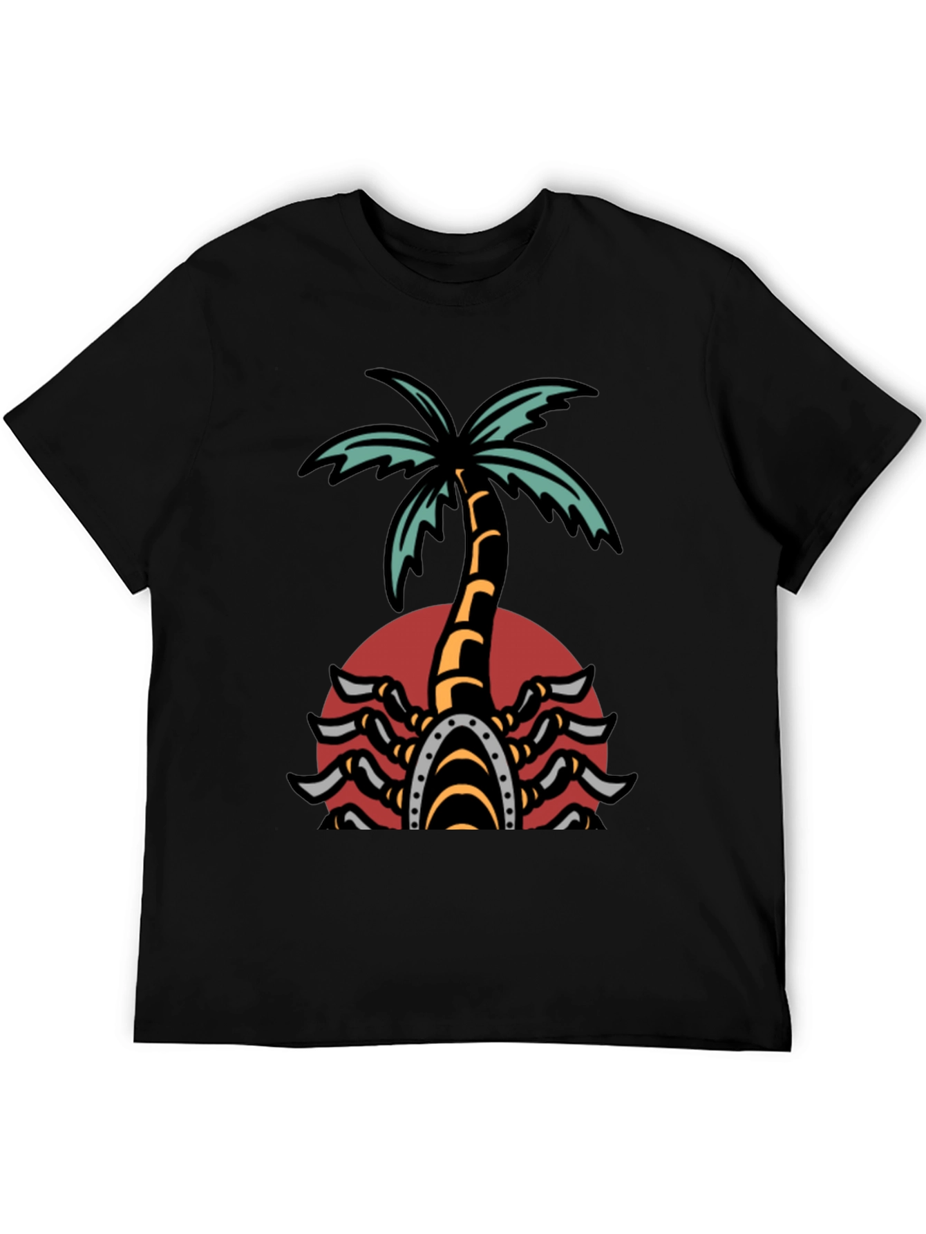 Palm Tree Scorpion Graphic T-Shirt