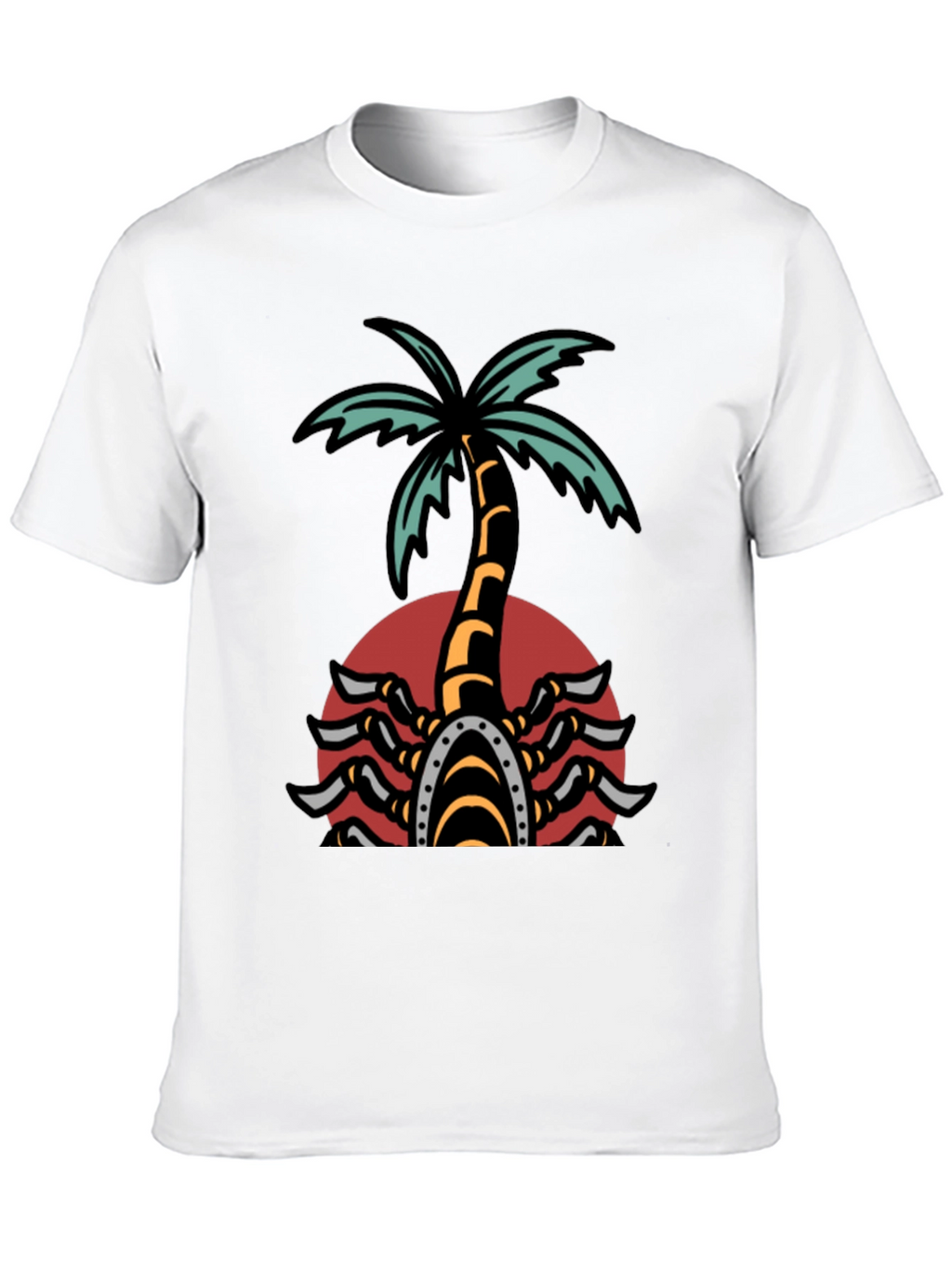 Palm Tree Scorpion Graphic T-Shirt