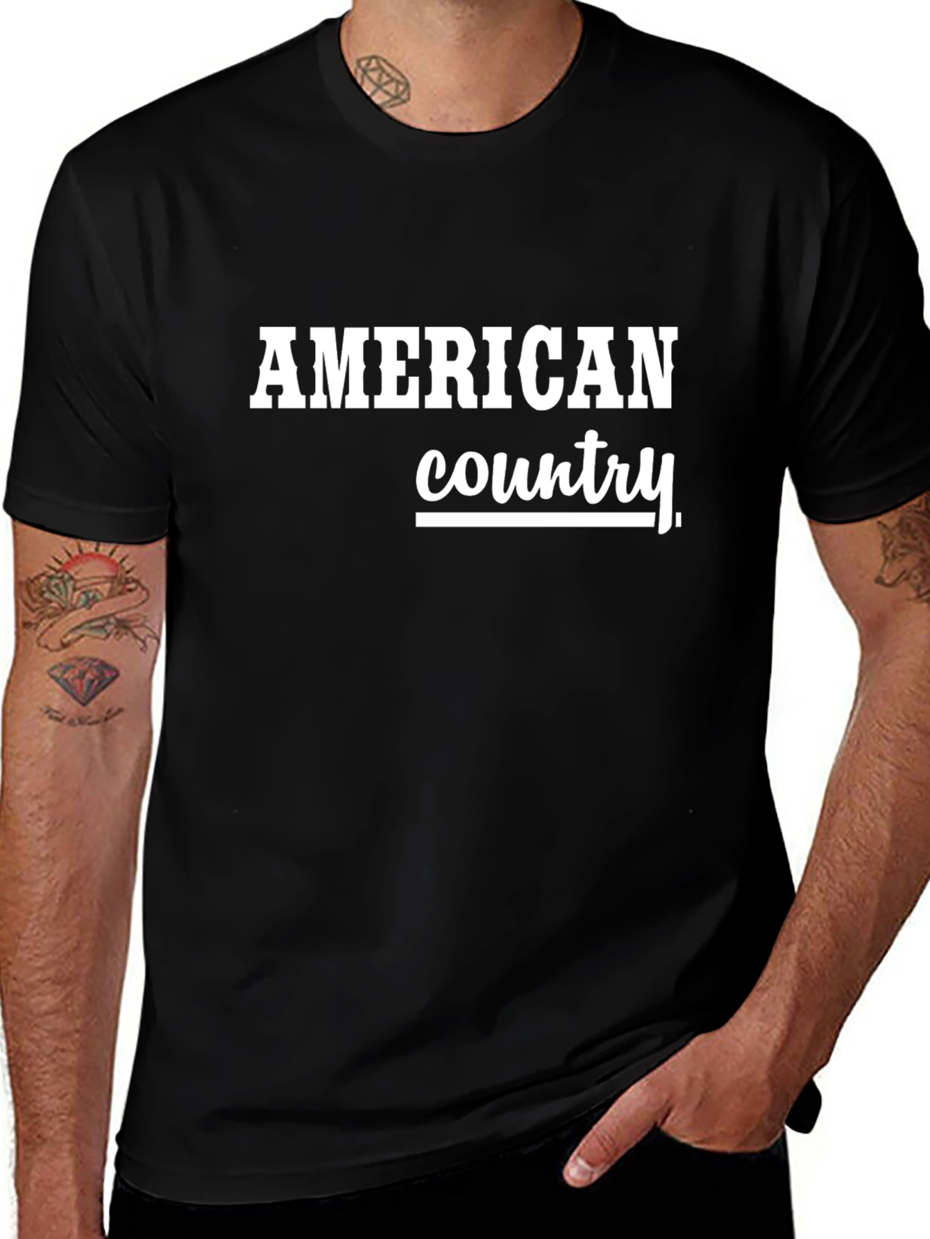American Country Graphic Tee - Classic Black