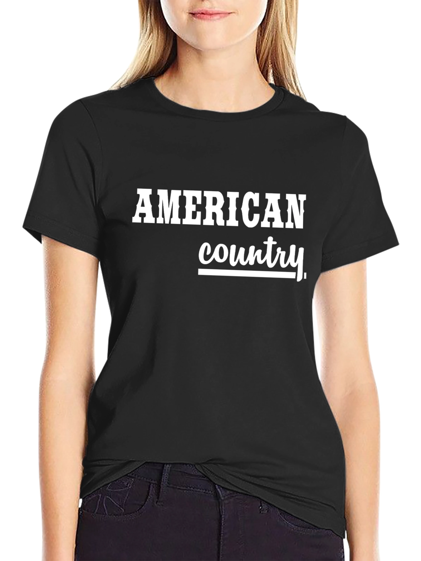 American Country Graphic Tee - Classic Black