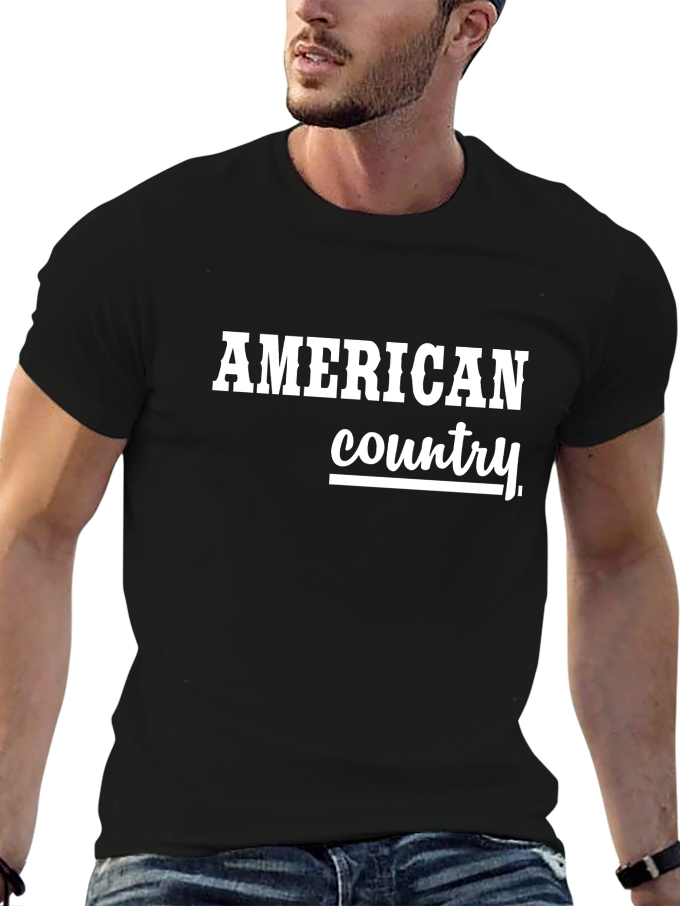 American Country Graphic Tee - Classic Black