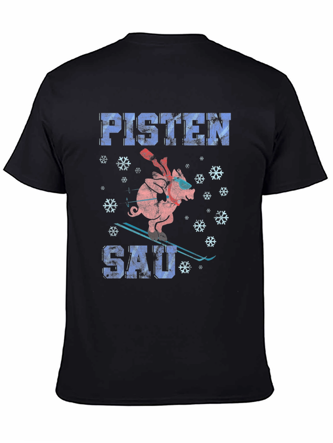 Pisten Sau Ski Pig T-Shirt - Fun Winter Tee
